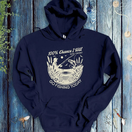 100% Fishing Day Hoodie - FISH - ROOM LLC