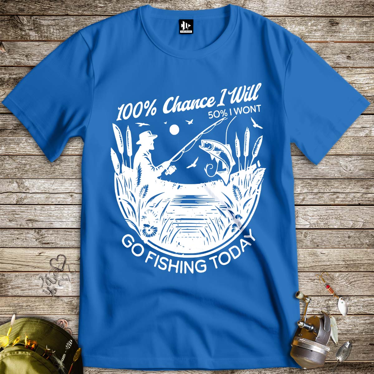 100% Fishing Day Tee - FISH - ROOM LLC