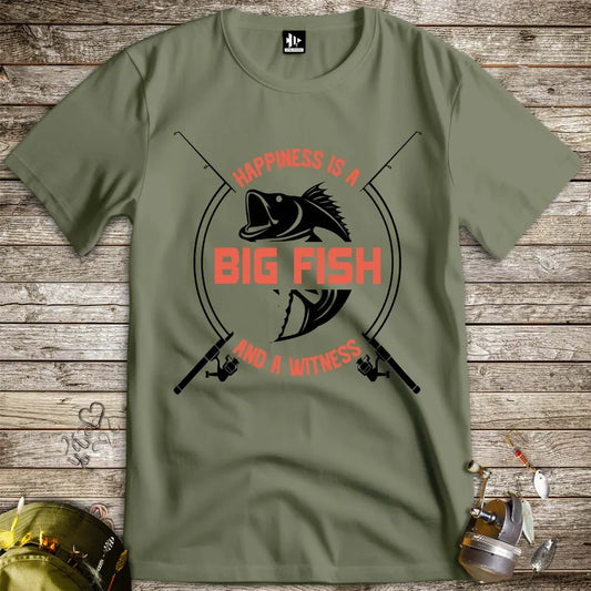 Big Fish Happiness Tee Military Green T-Shirt