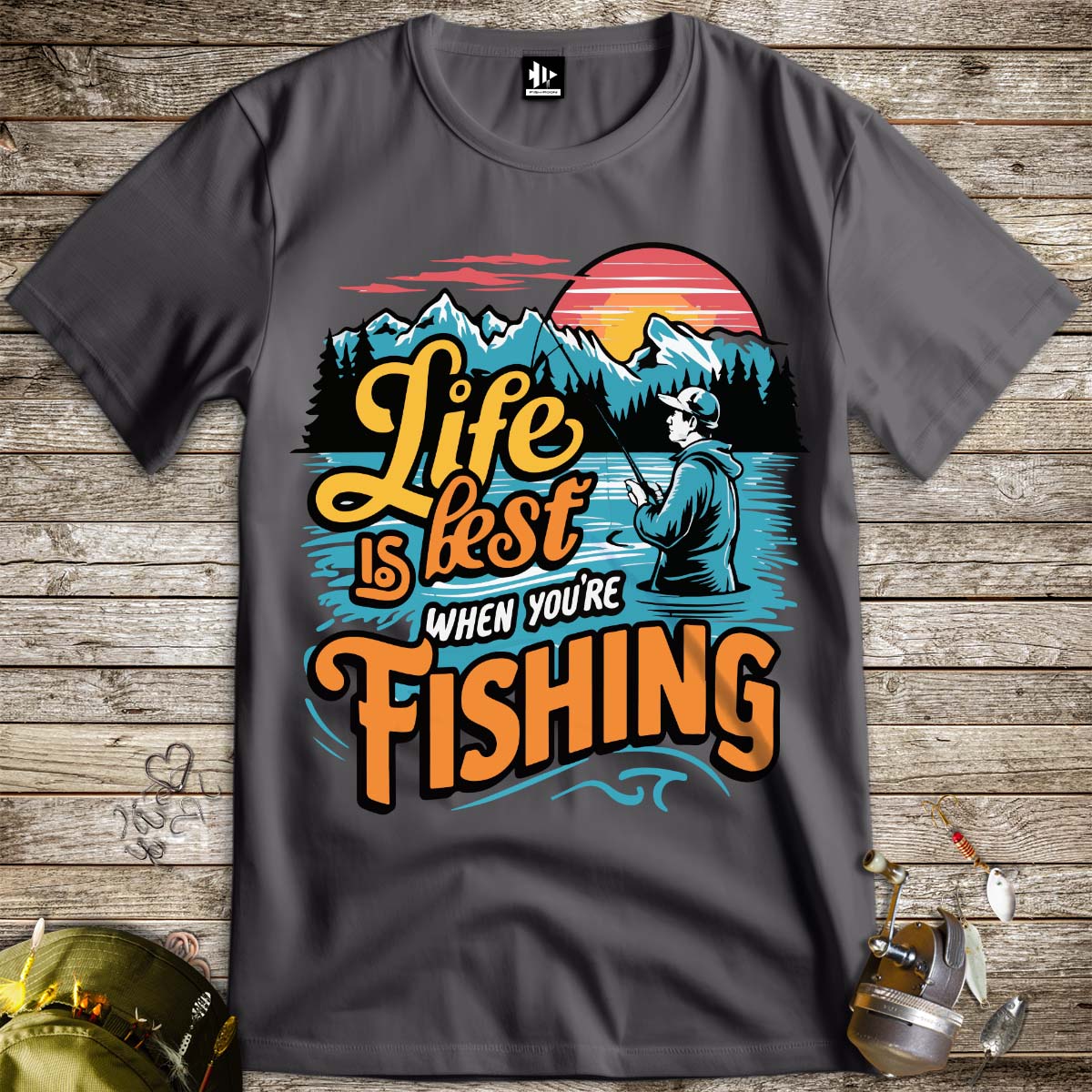 Life is Best When You are Fishing Tee-funny fishing t shirt-FISH-ROOM LLC