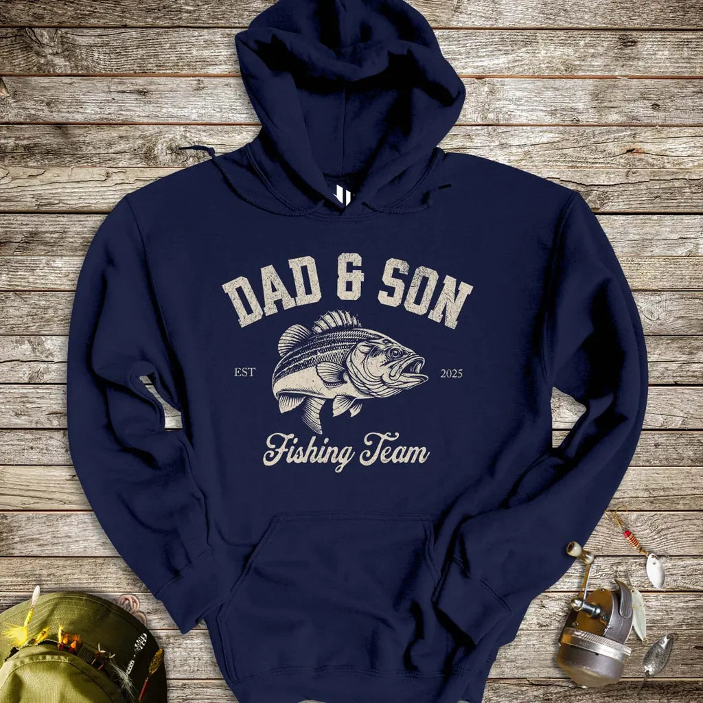 Dad & Son Fishing Team Hoodie - FISH - ROOM LLC