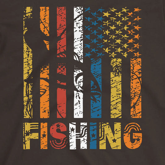 Dark Chocolate, Fishing USA Tee β fish-room