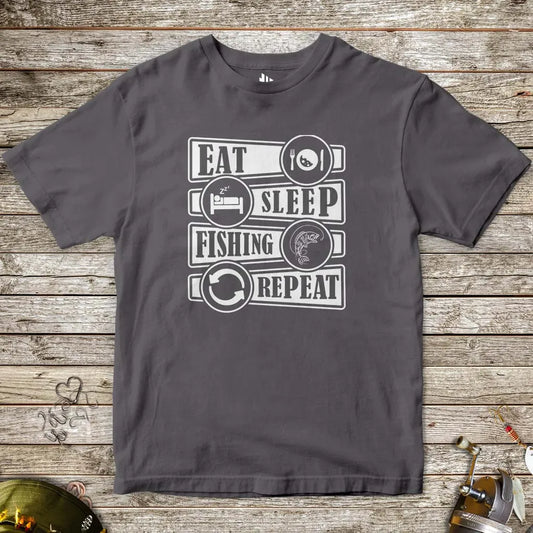 Eat Sleep Fishing Repeat Tee for Kids - FISH - ROOM LLC