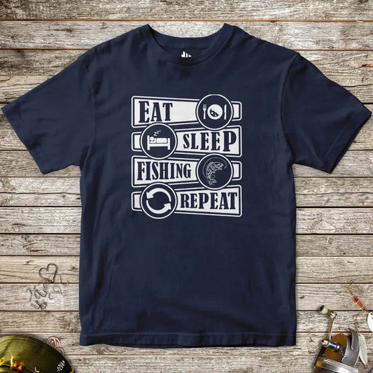 Eat Sleep Fishing Repeat Tee for Kids - FISH - ROOM LLC