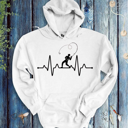 Fisherman's Heart Line Hoodie White Hoodie