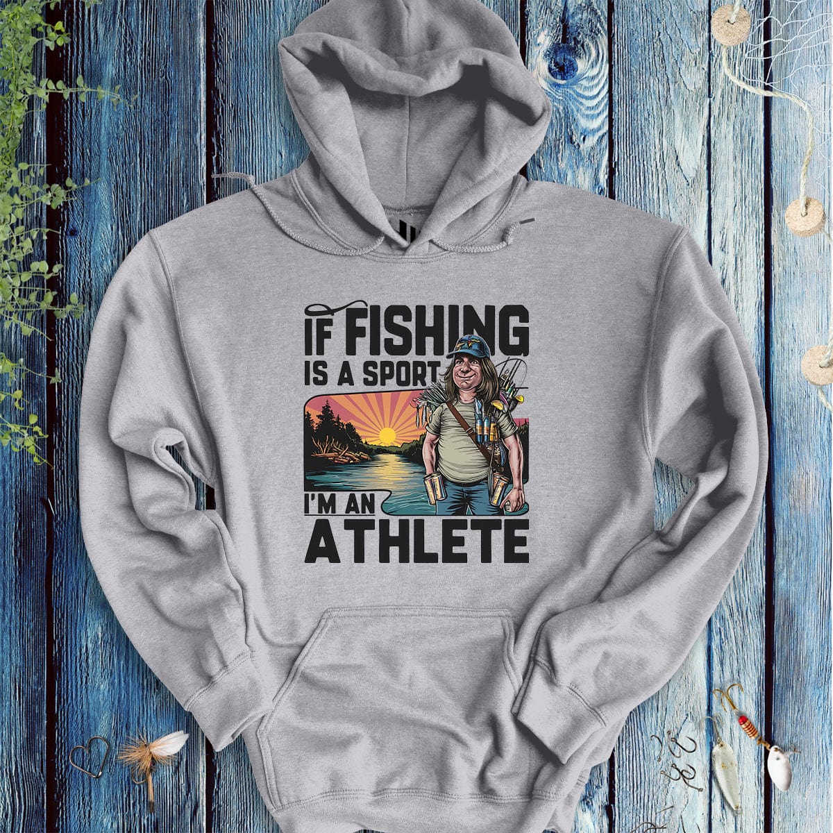 Fishing Athlete Hoodie-funny fishing t shirt-FISH-ROOM LLC