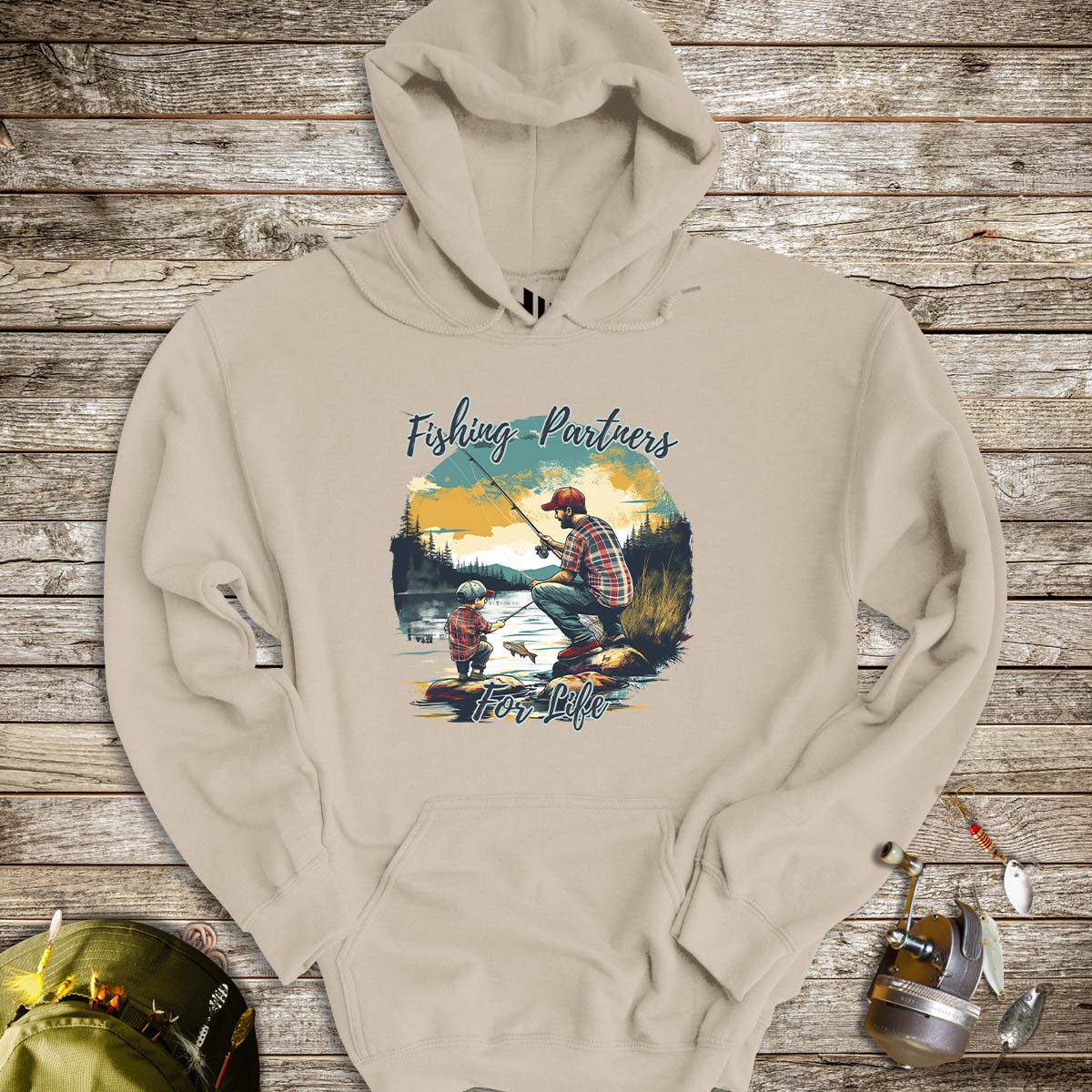 Fishing Partners for Life Hoodie - FISH - ROOM LLC
