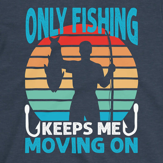 Heather Navy, Fishing Keep Me Moving Tee β fish-room
