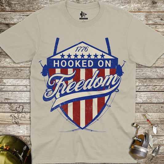 Hooked On Freedom Tee - FISH - ROOM LLC