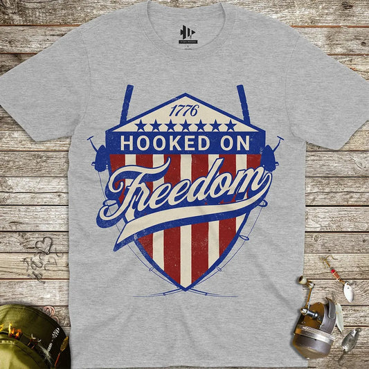 Hooked On Freedom Tee - FISH - ROOM LLC
