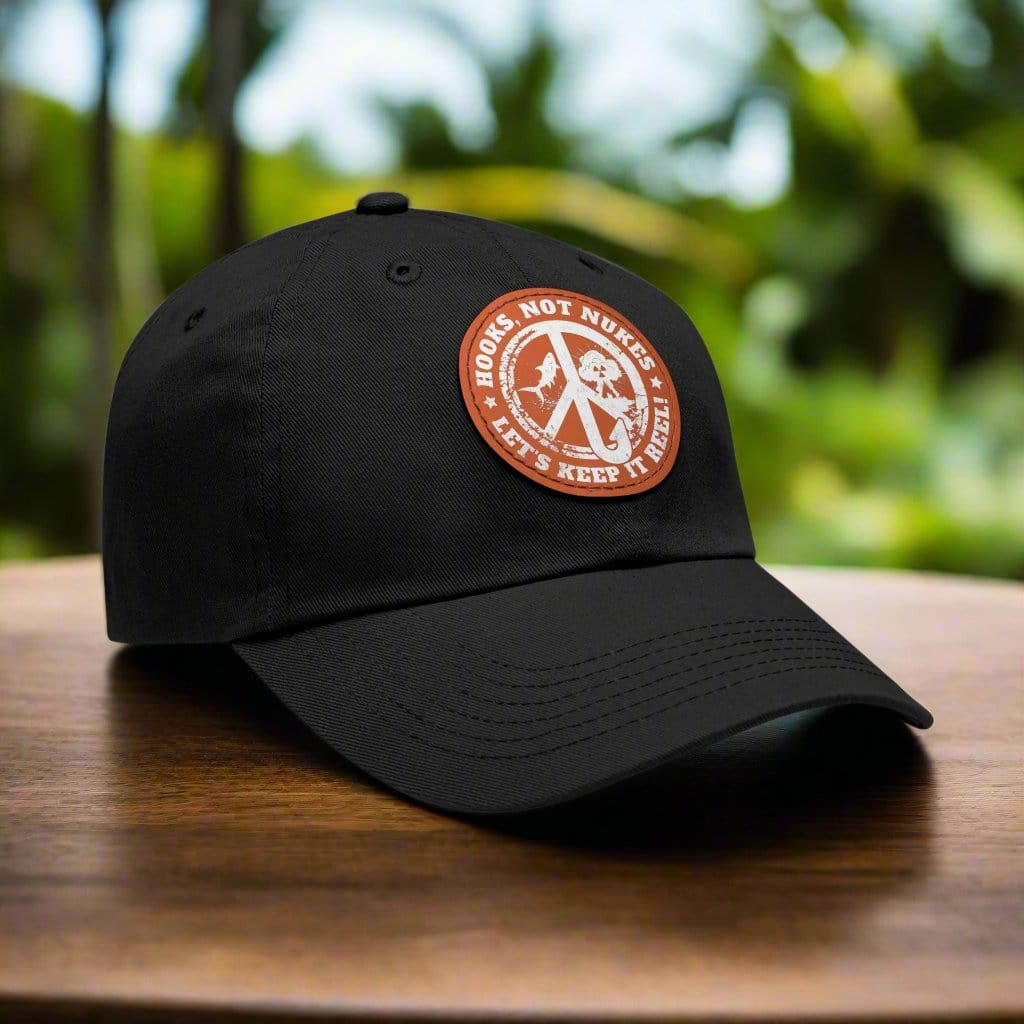 Hooks, Not Nukes – Let’s Keep It Reel! Dad Hat - FISH - ROOM LLC