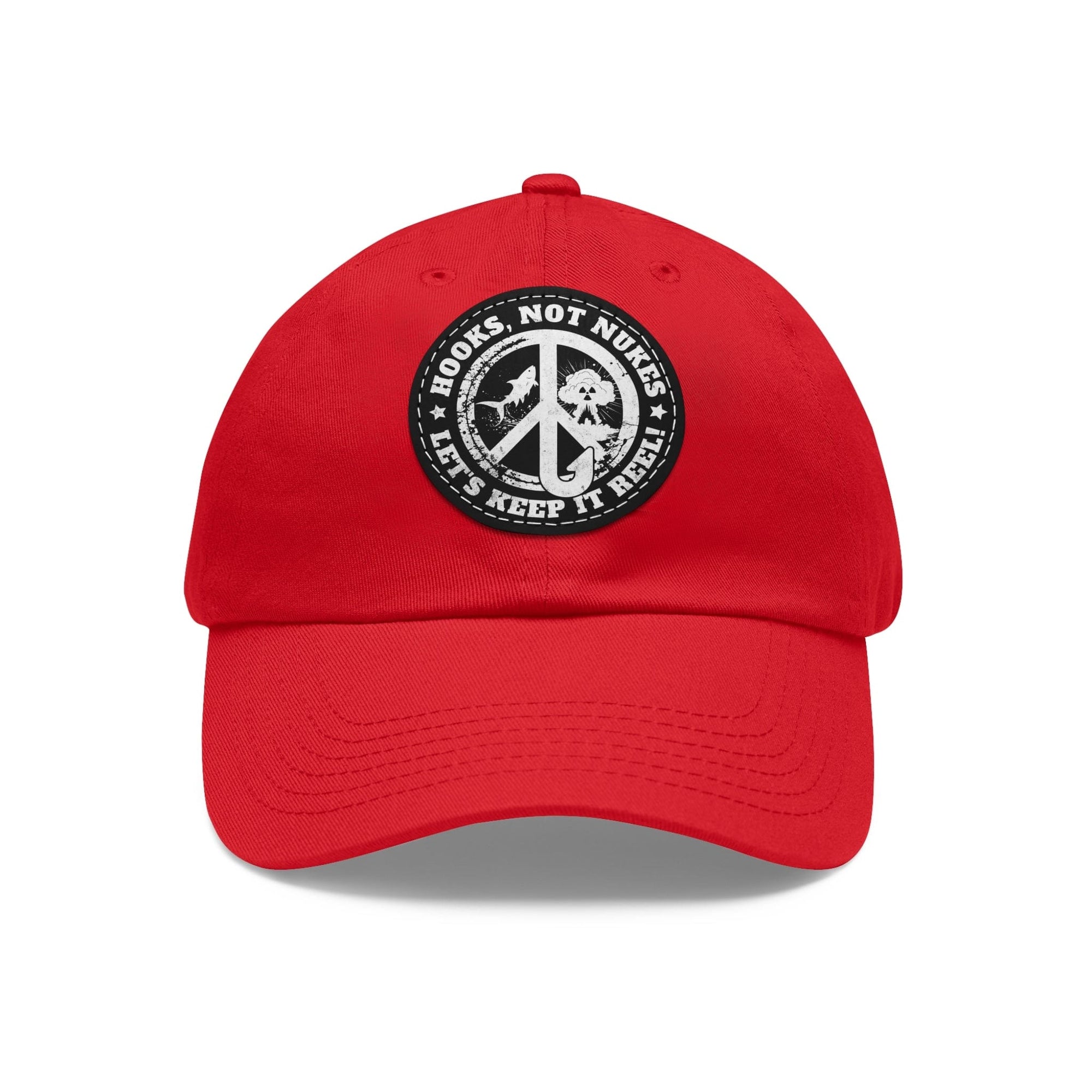 Hooks, Not Nukes – Let’s Keep It Reel! Dad Hat - FISH - ROOM LLC