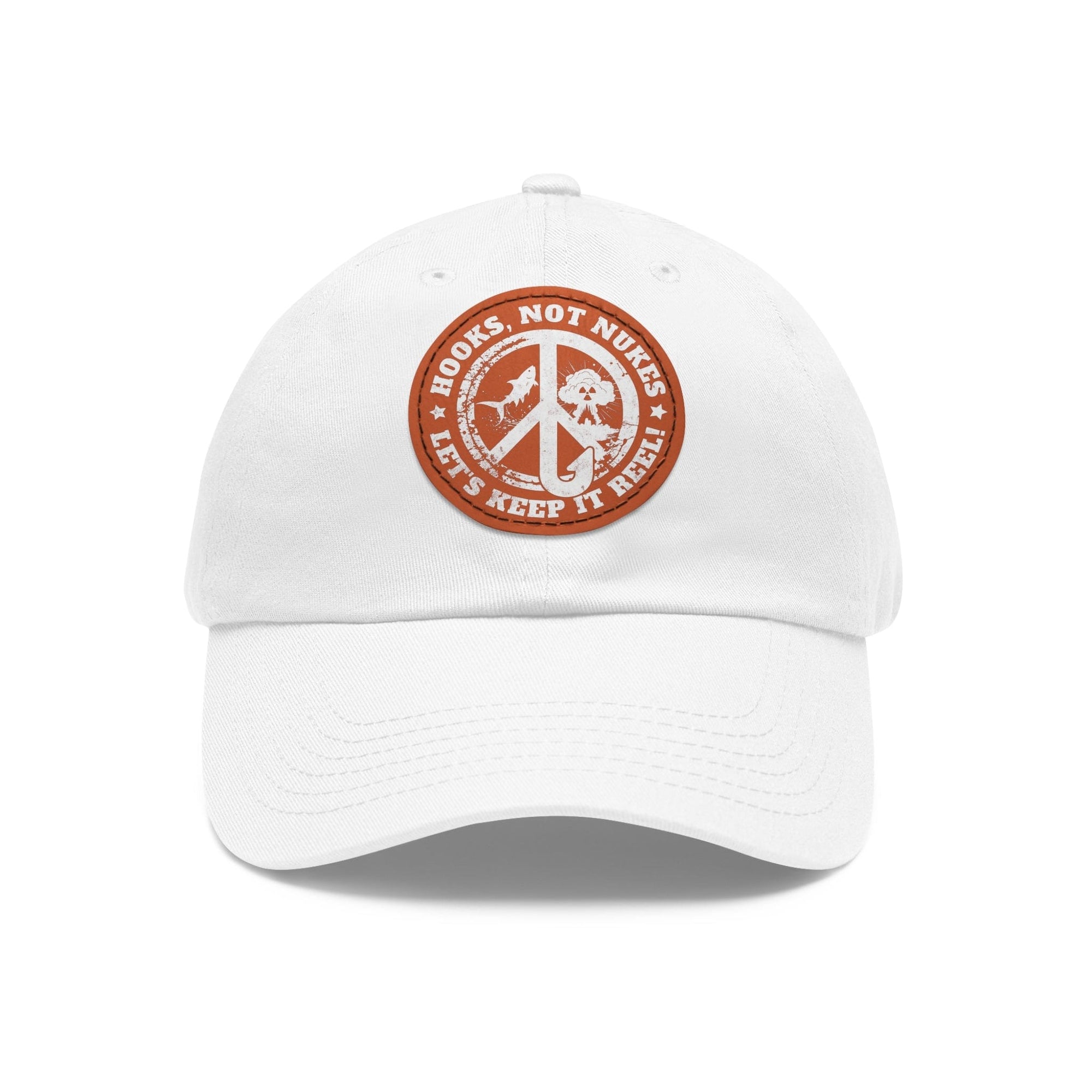 Hooks, Not Nukes – Let’s Keep It Reel! Dad Hat - FISH - ROOM LLC