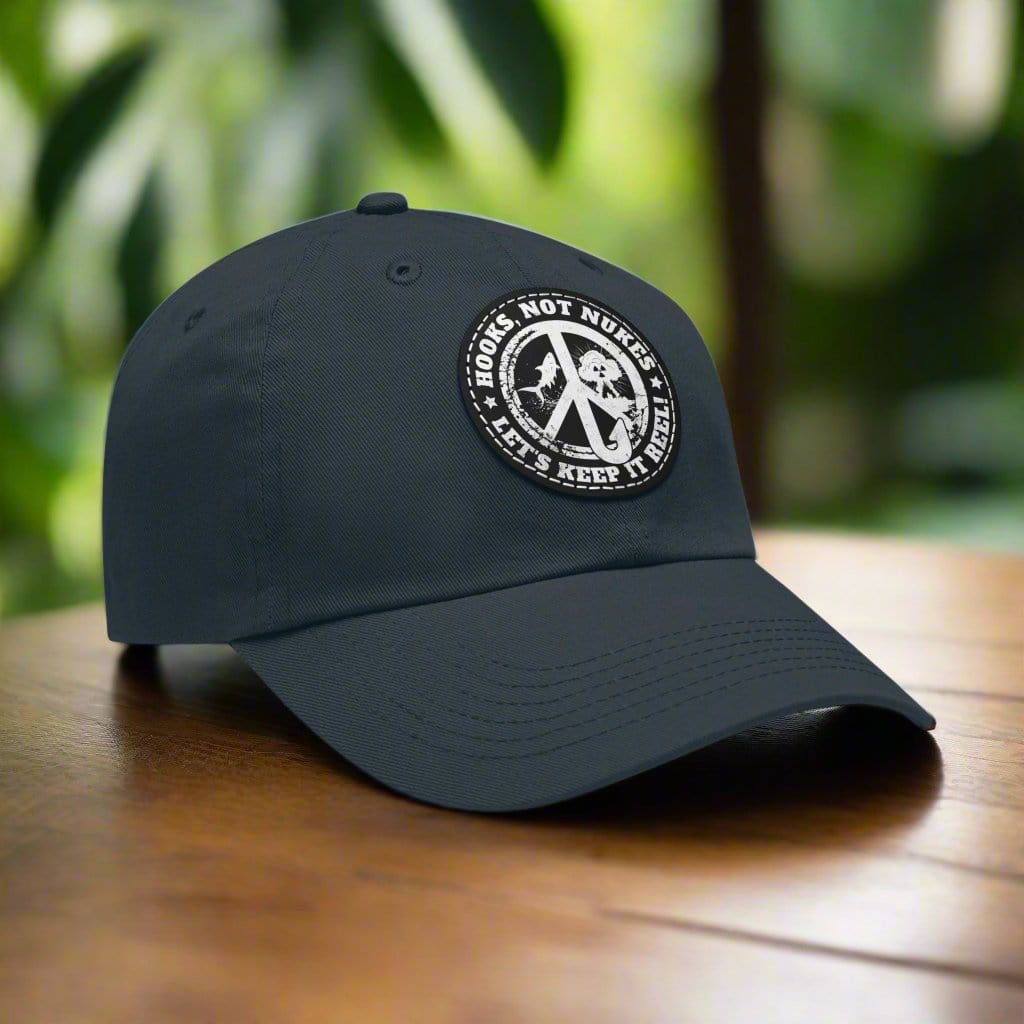 Hooks, Not Nukes – Let’s Keep It Reel! Dad Hat - FISH - ROOM LLC