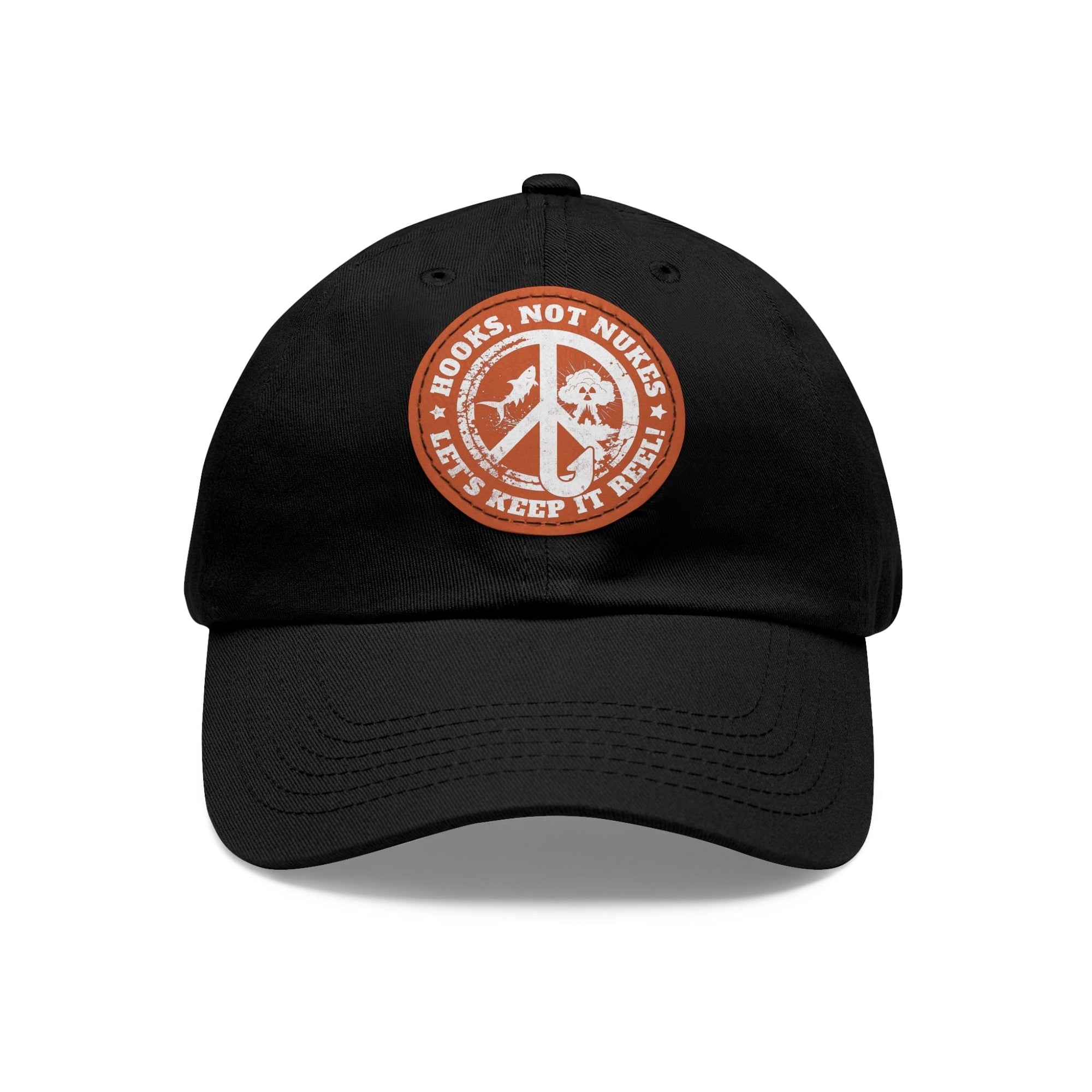 Hooks, Not Nukes – Let’s Keep It Reel! Dad Hat - FISH - ROOM LLC