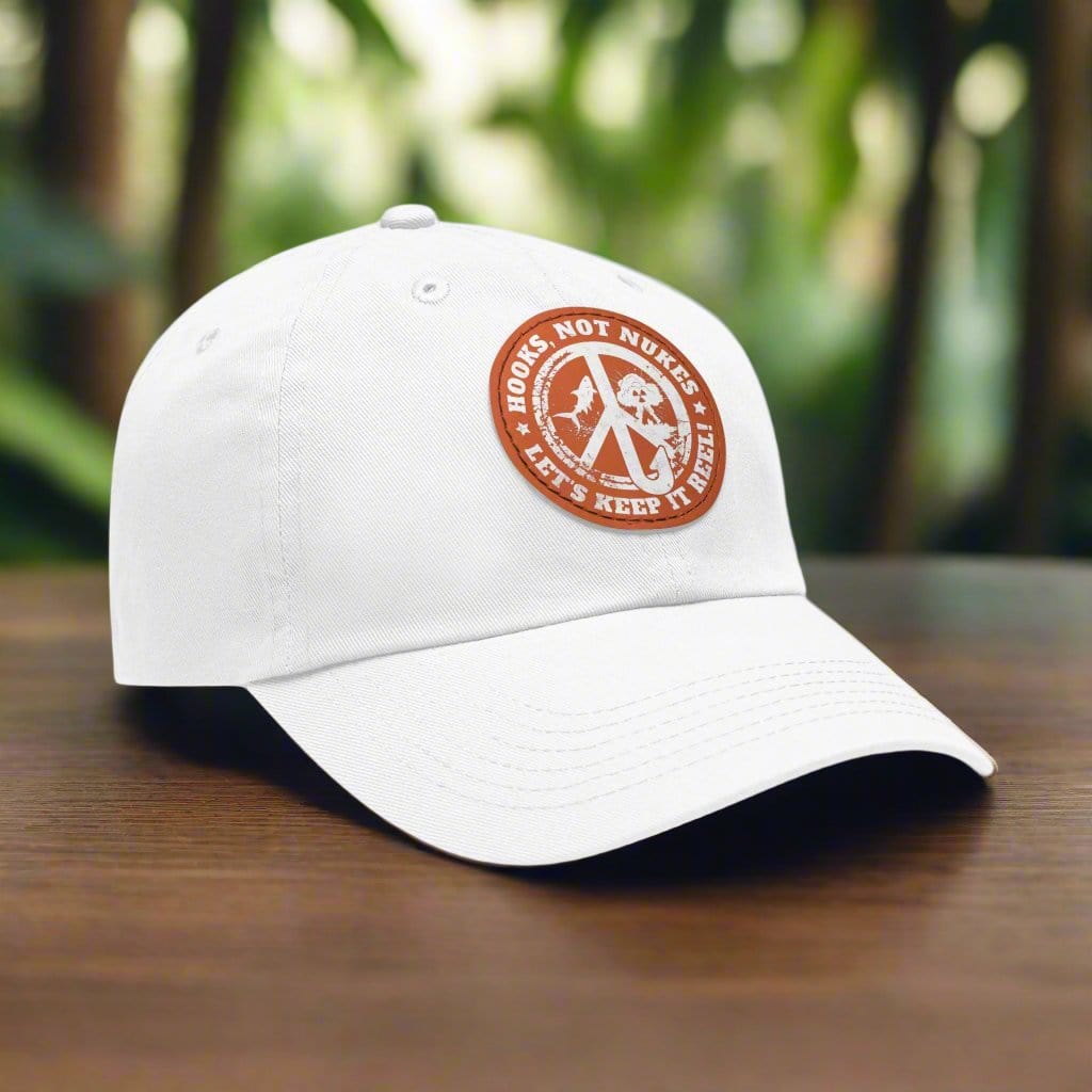 Hooks, Not Nukes – Let’s Keep It Reel! Dad Hat - FISH - ROOM LLC