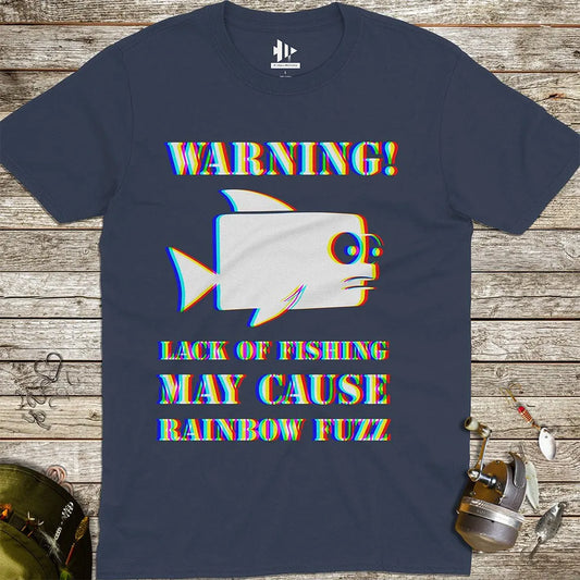Lack of Fishing May Cause Rainbow Fuzz Tee - FISH - ROOM LLC