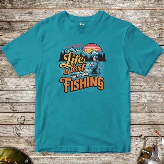 Life is Best When You are Fishing Tee for Kids - FISH - ROOM LLC
