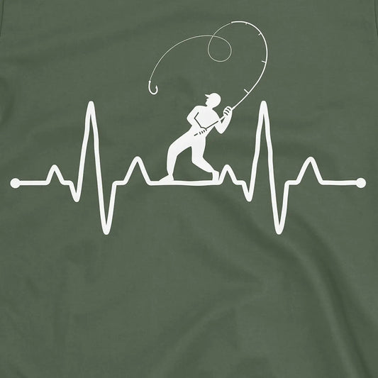 Military Green, Fisherman's Heart Line Tee – fish-room