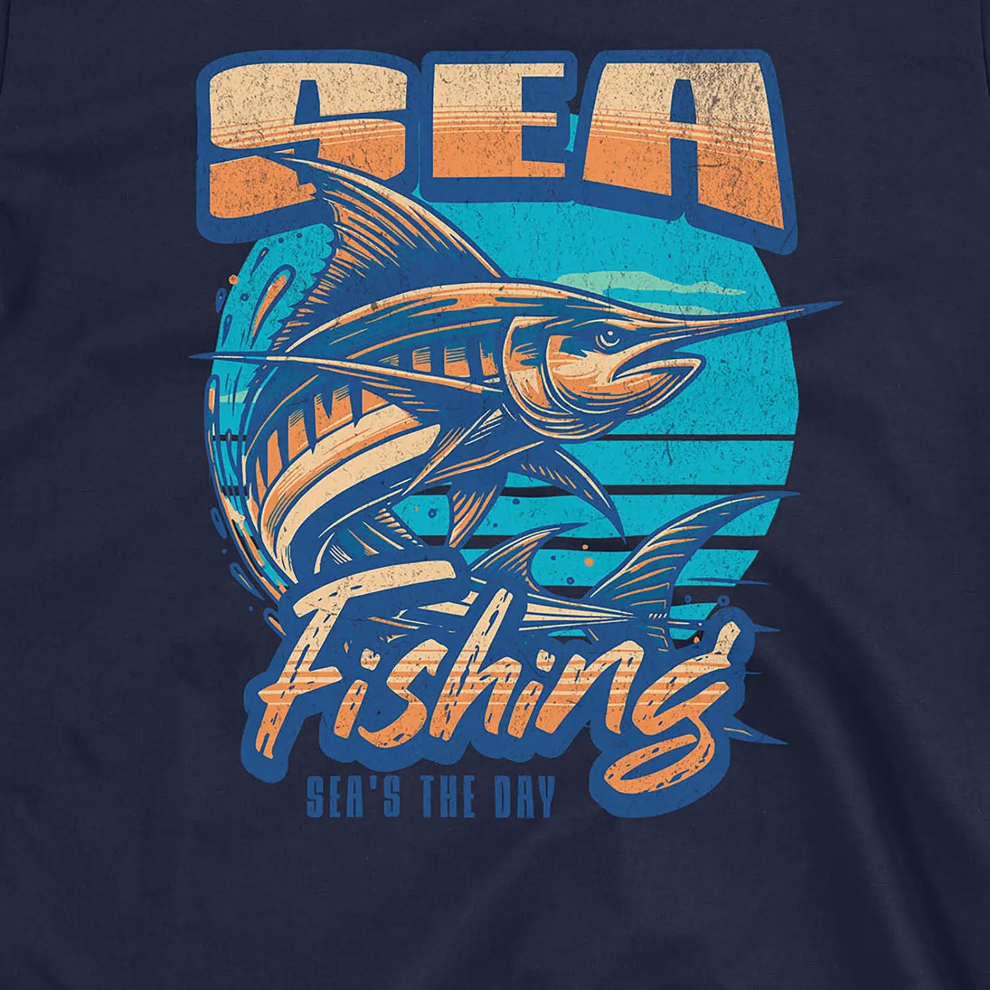 Navy, Sea Fishing, Sea's the day Tee – fish-room