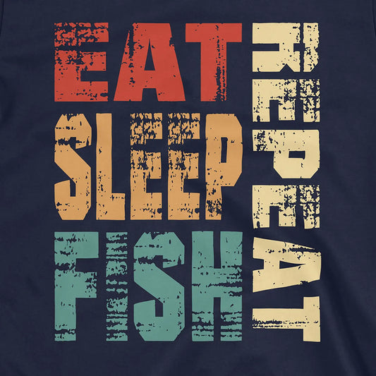 Navy, Eat Sleep Fish Repeat Tee – fish-room