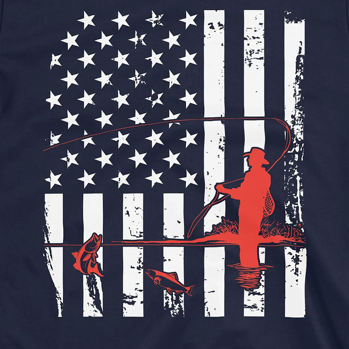 Navy, Fishing USA Tee – fish-room