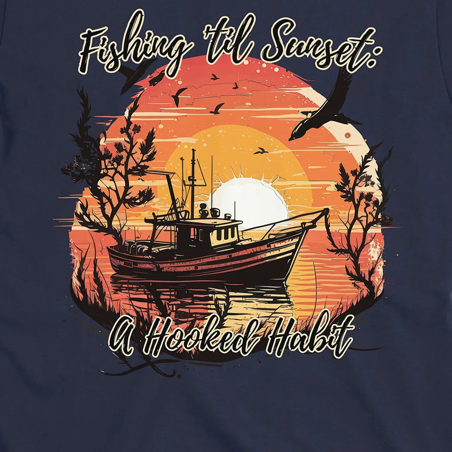 Navy, Fishing 'til Sunset Tee – fish-room