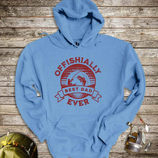 Offishially Best Dad Ever Hoodie Carolina blue Hoodie