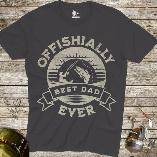 Offishially Best Dad Ever Tee Charcoal T-Shirt