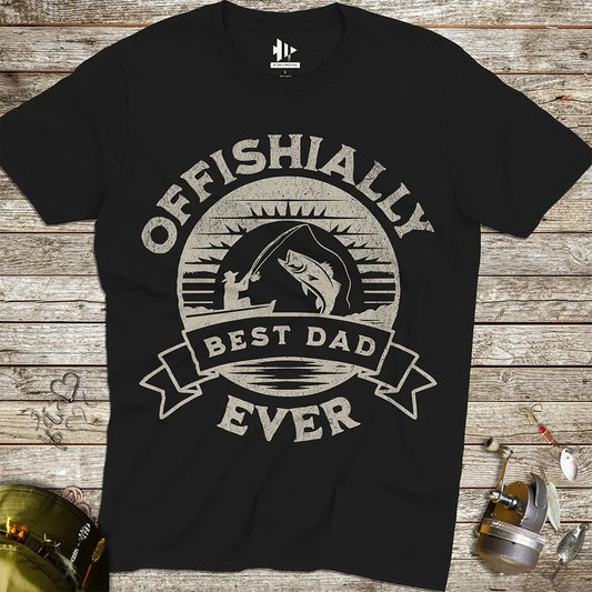 Offishially Best Dad Ever Tee Black T-Shirt