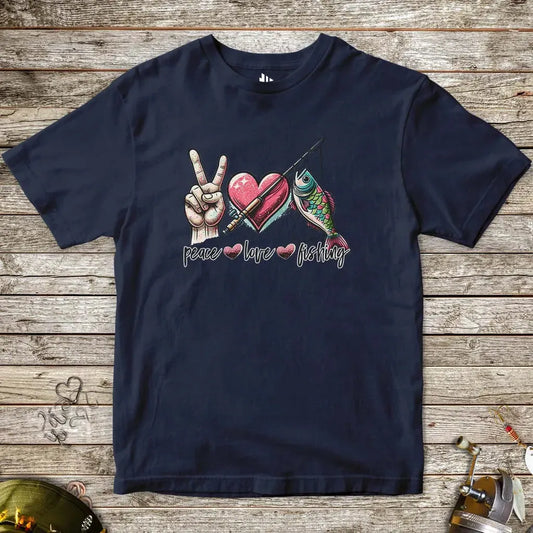 Peace Love Fishing Tee for Kids - FISH - ROOM LLC