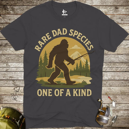 Rare Dad Species – One of a Kind Tee Charcoal T-Shirt
