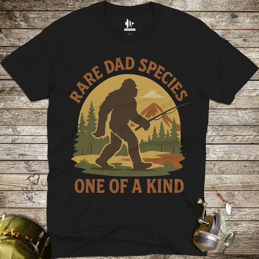 Rare Dad Species – One of a Kind Tee Black T-Shirt