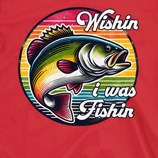 Red, Wishin' I was Fishin' Tee – fish-room