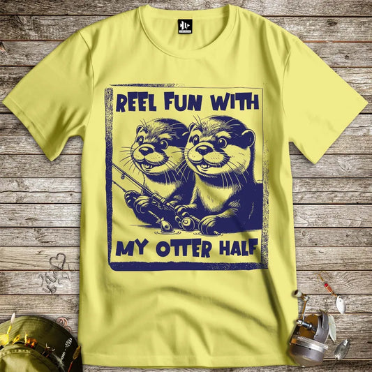 Reel Fun with My Otter Half Tee Cornsilk T-Shirt