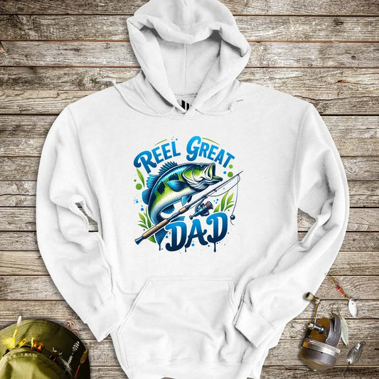 Reel Great Dad Hoodie White Hoodie