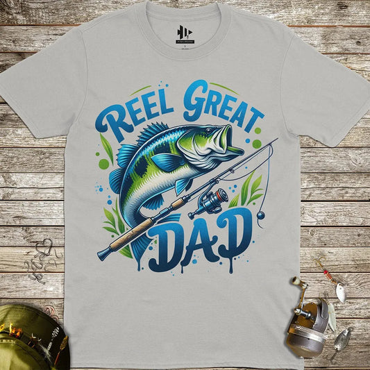 Reel Great Dad Tee Ice Grey T-Shirt