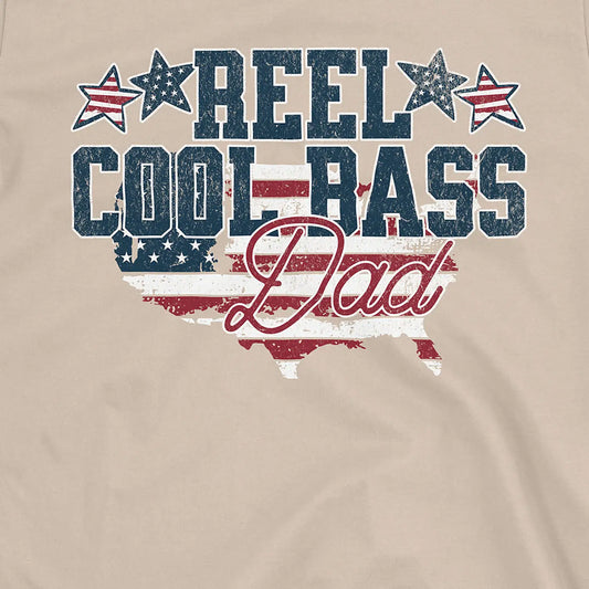 Sand, Reel Cool Bass Dad Tee β fish-room