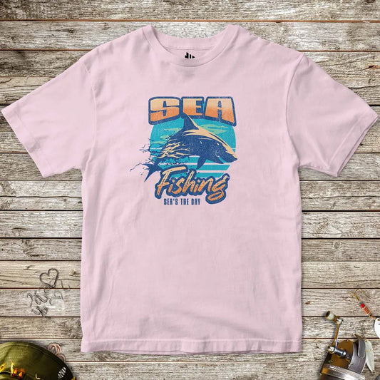 Sea Fishing, Sea's the Day Shark Tee for Kids - FISH - ROOM LLC