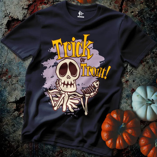 Trick or Trout Skeleton Tee - FISH - ROOM LLC