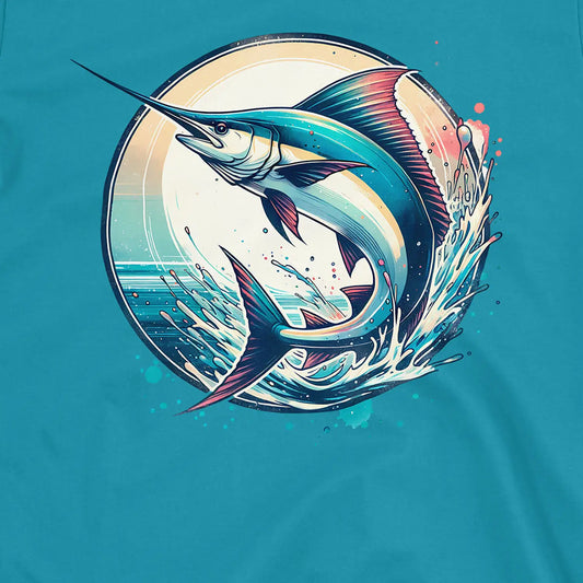 Tropical Blue, Swordfish Ocean Sunset Tee – fish-room
