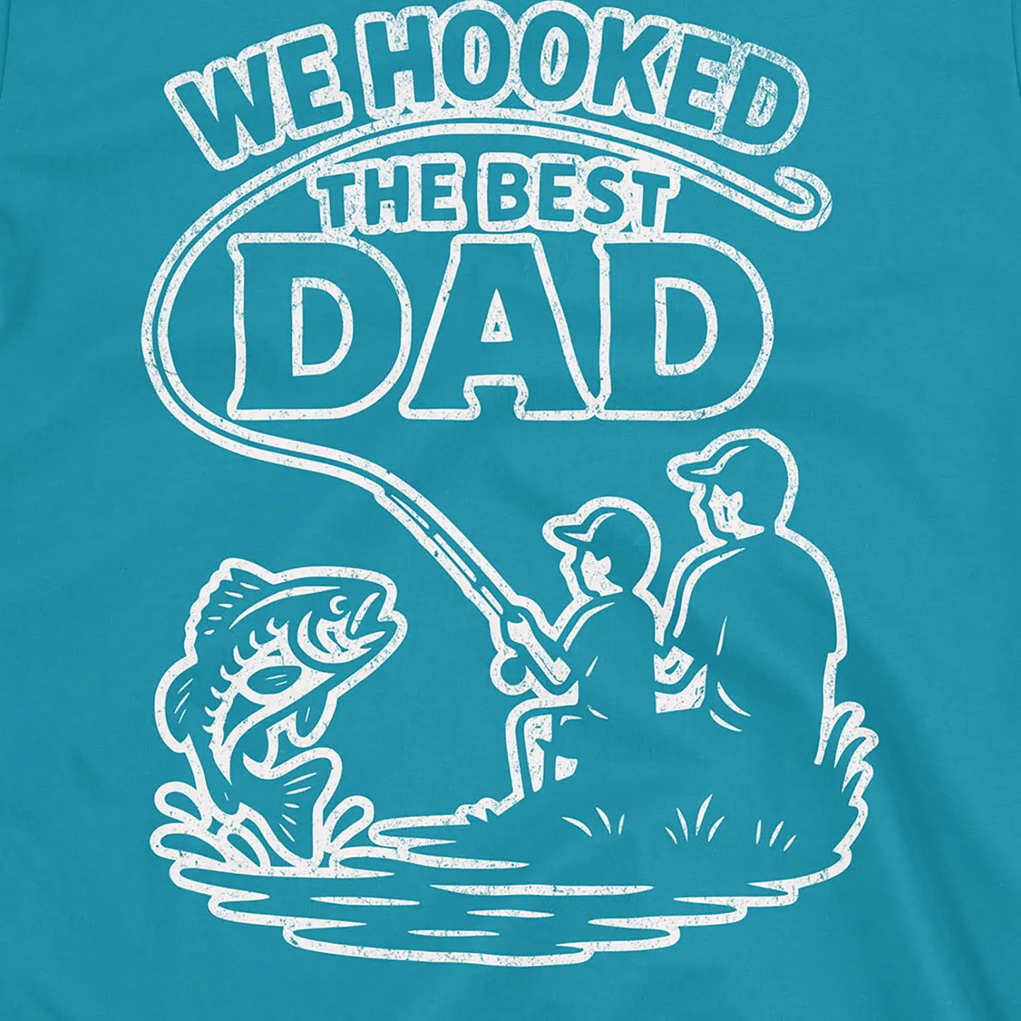 Tropical Blue, We Hooked the Best Dad Tee – fish-room