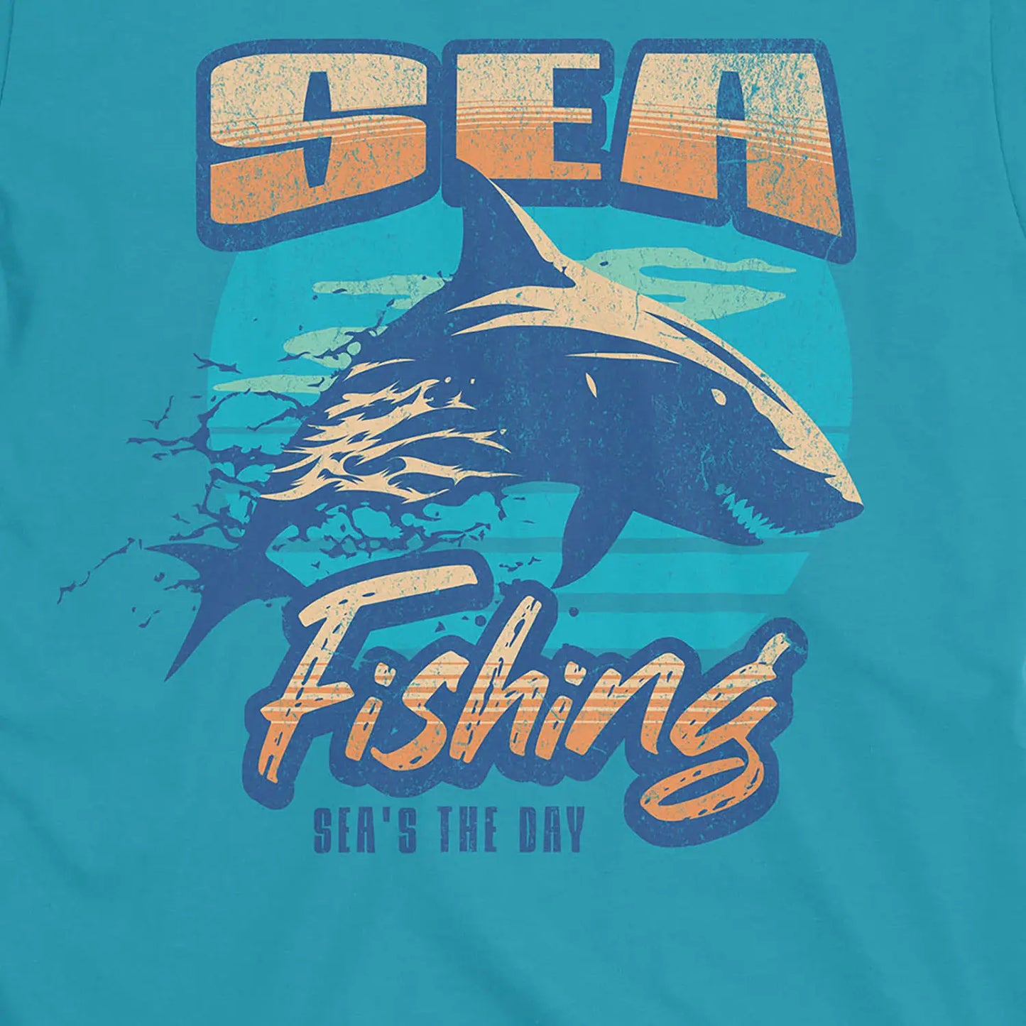 Tropical Blue, Sea Fishing, Sea's the Day Shark Tee – fish-room
