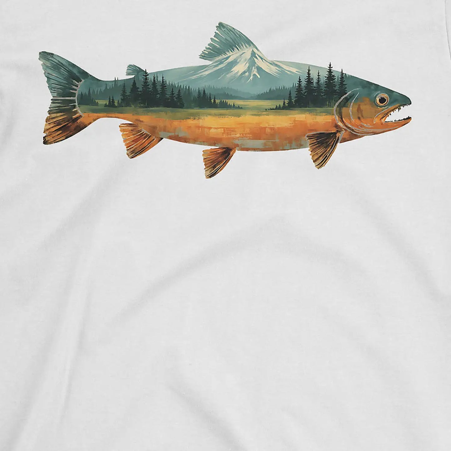 White, Troutscape Tee – fish-room