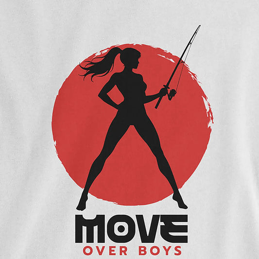 White, Move Over Boys Ladies’ Tee – fish-room