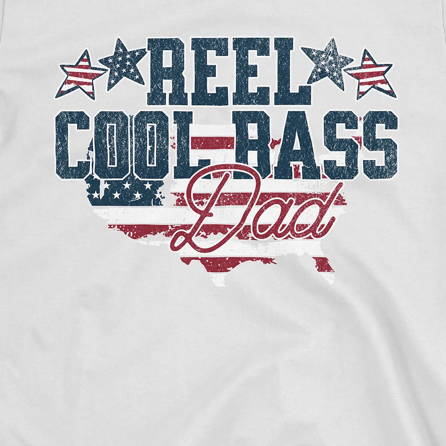 White, Reel Cool Bass Dad Tee – fish-room