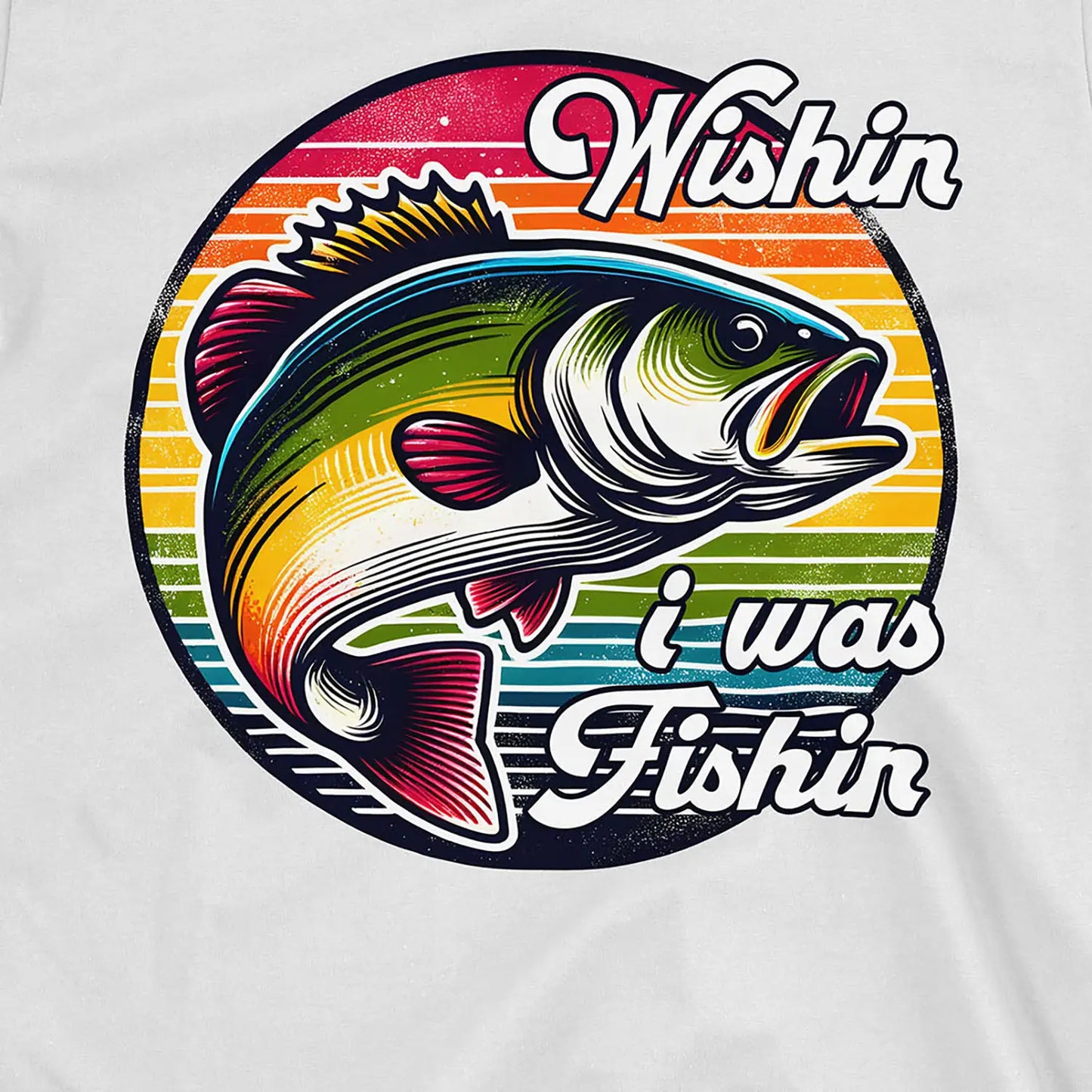White, Wishin' I was Fishin' Tee – fish-room