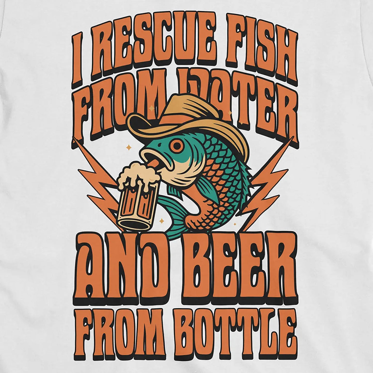 White, Beer & Bass – Classic Combo Tee – fish-room
