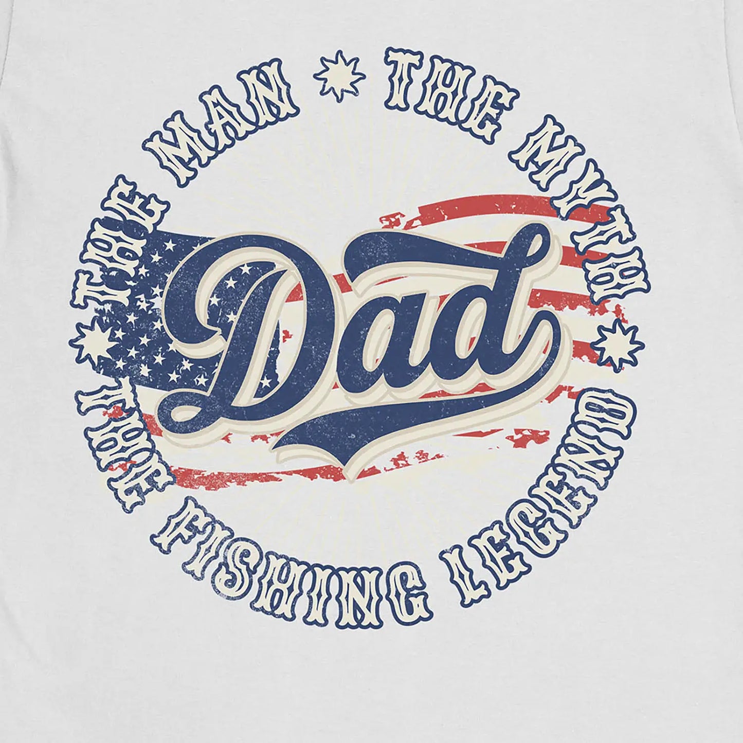 White, Legendary Dad Fishing Tee – fish-room