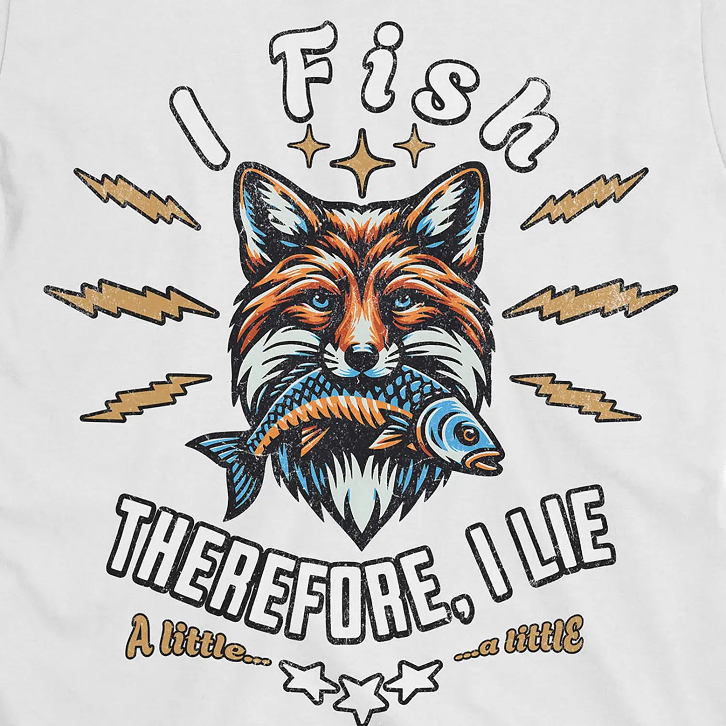 White, I Fish, Therefore I Lie... A Little Tee – fish-room
